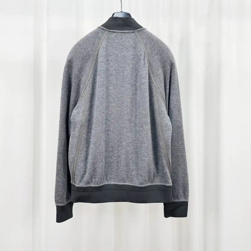 Louis Vuitton Louis Vuitton Gray Wool Logo Zipper Jacket 0089 Size US S / EU 44-46 / 1 - 2 Thumbnail