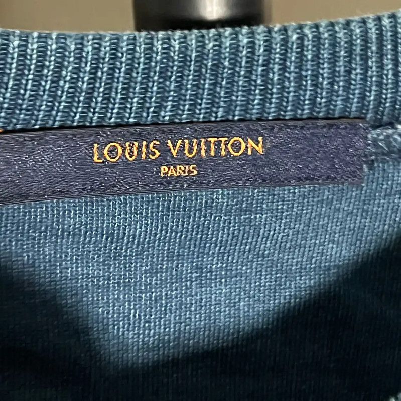 Louis Vuitton Louis Vuitton Blue Cotton Men's Sweatshirt 0089 Size US XXL / EU 58 / 5 - 5 Thumbnail