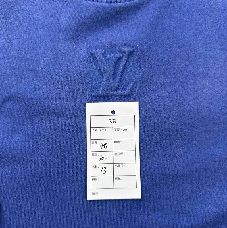 Louis Vuitton Louis Vuitton Blue Cotton Men's T-Shirt 0089 Size US M / EU 48-50 / 2 - 5 Thumbnail