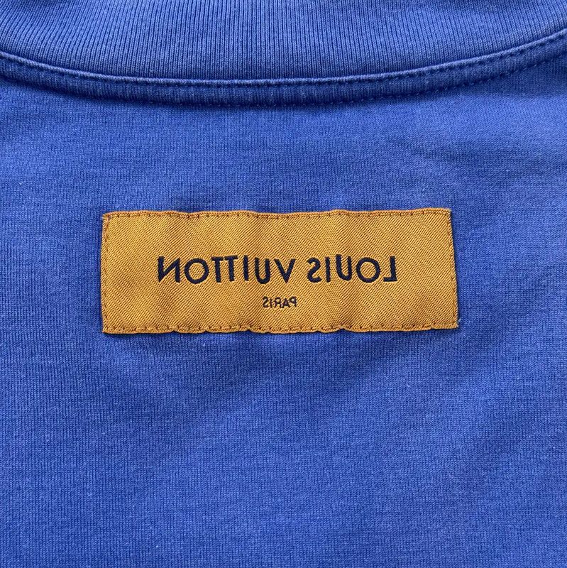 Louis Vuitton Louis Vuitton Blue Cotton Men's T-Shirt 0089 Size US M / EU 48-50 / 2 - 7 Thumbnail