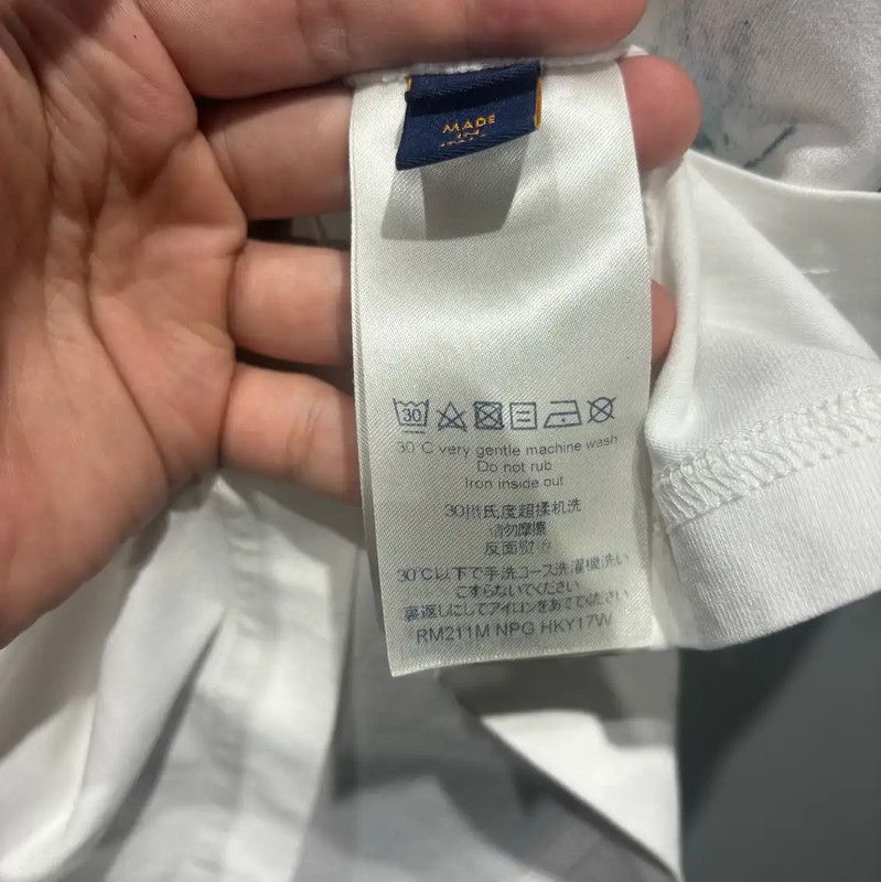 Louis Vuitton Louis Vuitton Men's White Cotton T-Shirt 0089 Size US M / EU 48-50 / 2 - 4 Thumbnail