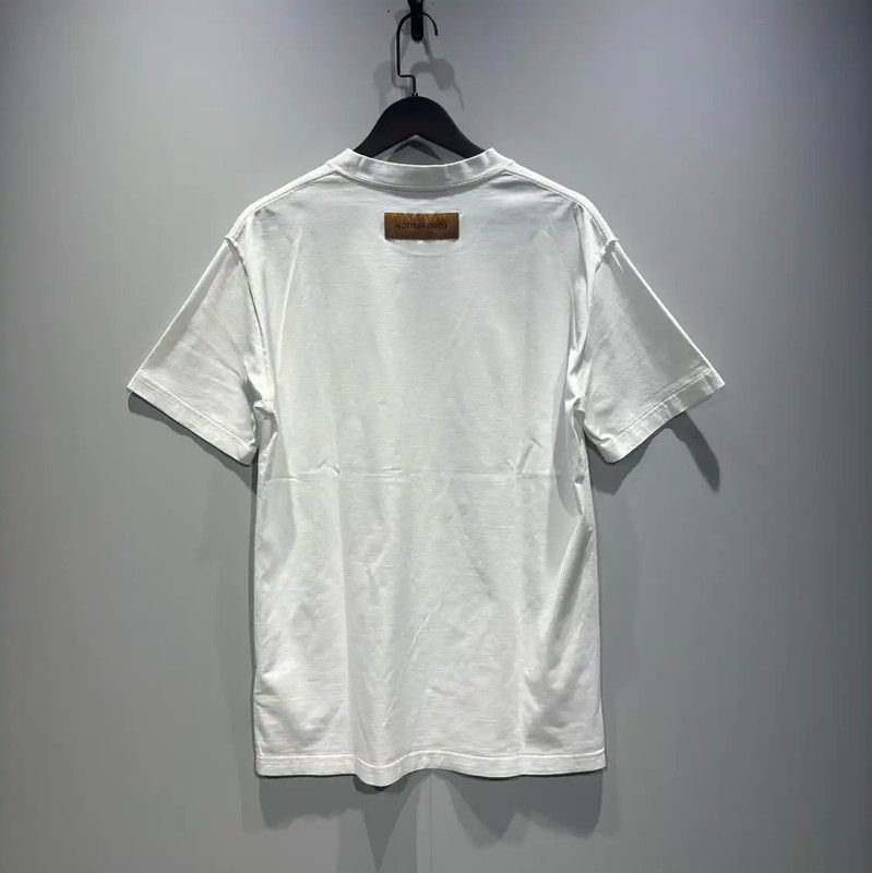 Louis Vuitton Louis Vuitton Men's White Cotton T-Shirt 0089 Size US M / EU 48-50 / 2 - 2 Thumbnail