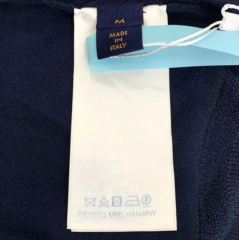 Louis Vuitton Louis Vuitton Men's Navy Cotton Sweater 0089 Size US M / EU 48-50 / 2 - 7 Thumbnail