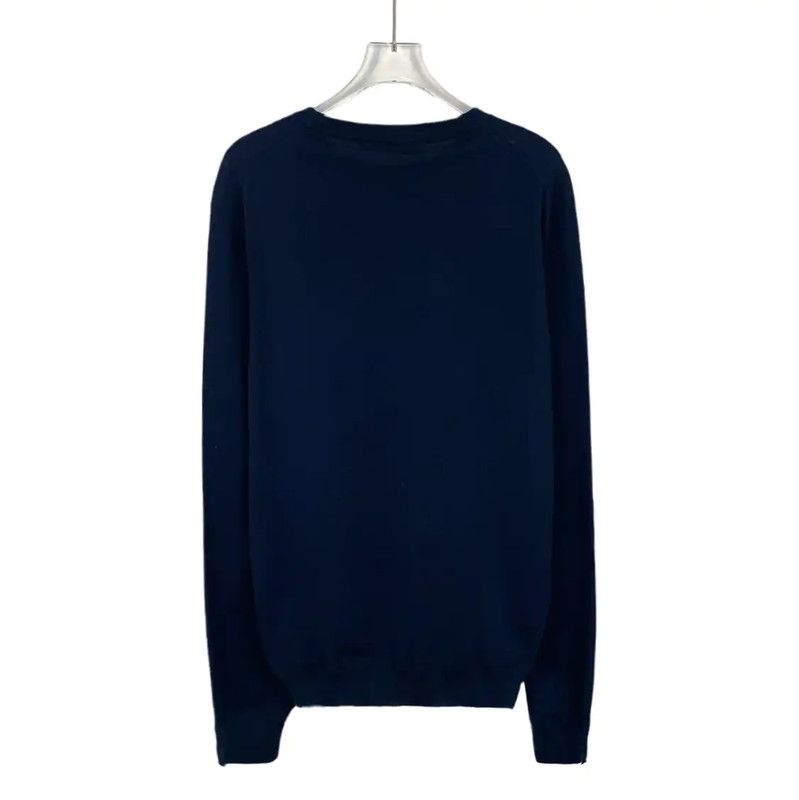 Louis Vuitton Louis Vuitton Men's Navy Cotton Sweater 0089 Size US M / EU 48-50 / 2 - 2 Thumbnail