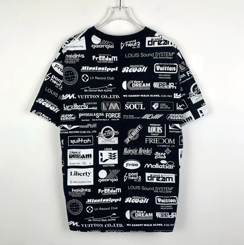 Louis Vuitton Louis Vuitton Black Cotton T-Shirt for Men 0089 Size US M / EU 48-50 / 2 - 2 Thumbnail