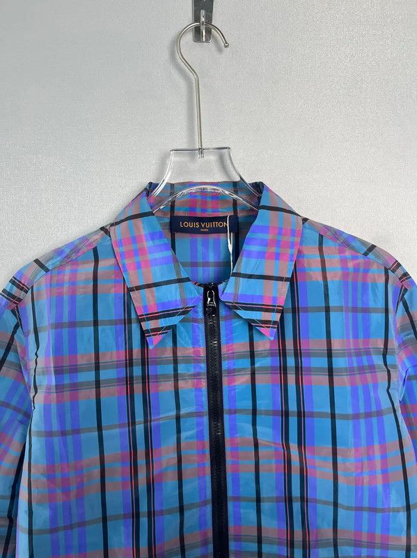 Louis Vuitton Louis Vuitton Blue Purple Check Long Sleeve Shirt 0089 Size US S / EU 44-46 / 1 - 10 Thumbnail