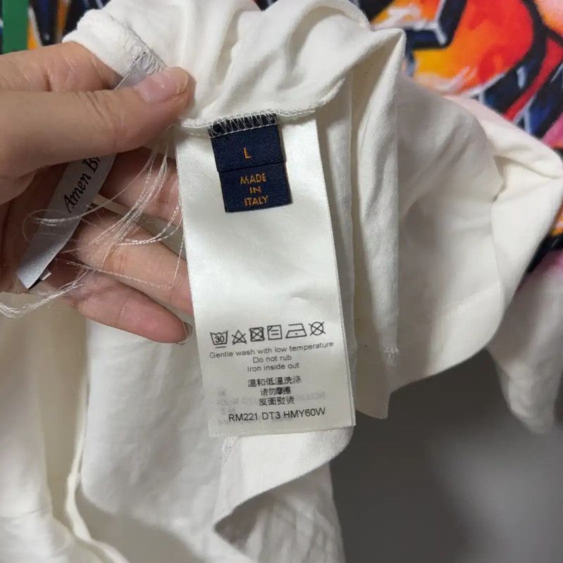Louis Vuitton Louis Vuitton White Cotton Men's T-Shirt 0089 Size US L / EU 52-54 / 3 - 5 Thumbnail