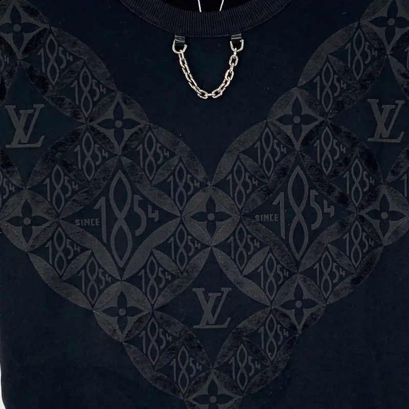 Louis Vuitton Louis Vuitton Black Cotton Men's T-Shirt 0089 Size US M / EU 48-50 / 2 - 4 Thumbnail