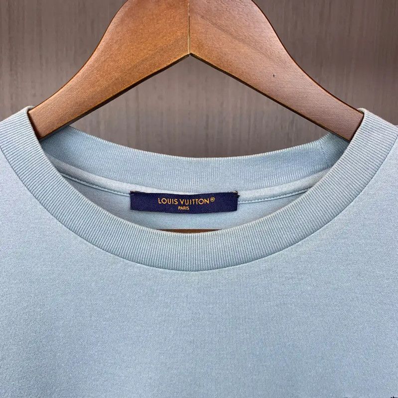 Louis Vuitton Louis Vuitton Light Blue Cotton Short Sleeve Tee 0089 Size US S / EU 44-46 / 1 - 3 Thumbnail
