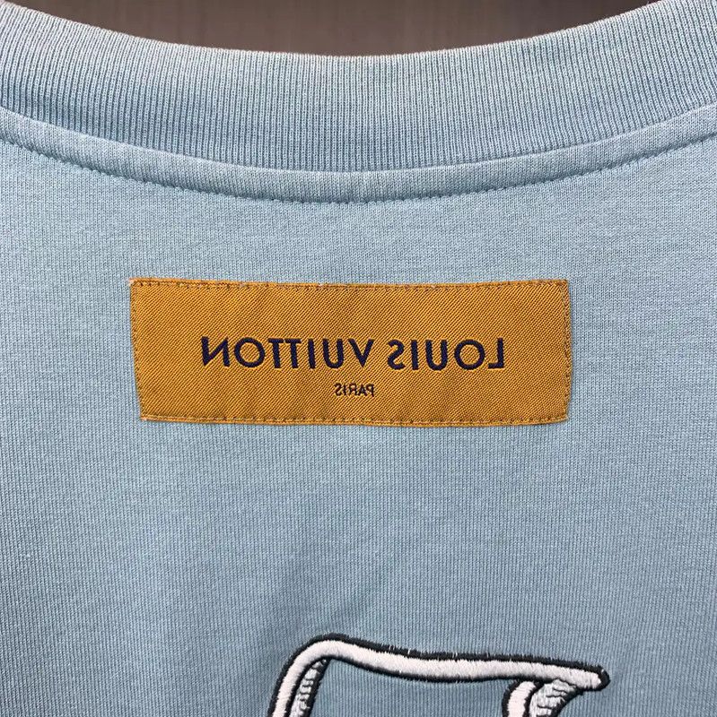 Louis Vuitton Louis Vuitton Light Blue Cotton Short Sleeve Tee 0089 Size US S / EU 44-46 / 1 - 4 Thumbnail