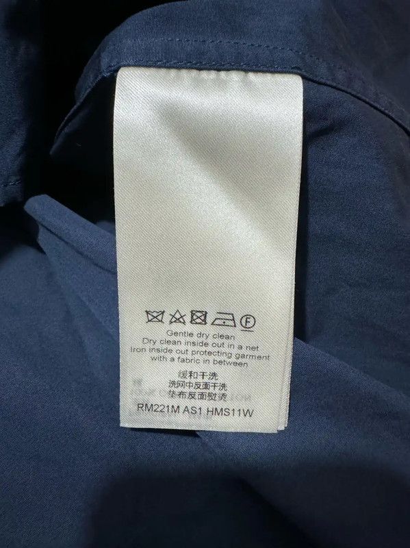 Louis Vuitton Louis Vuitton Blue Cotton Embroidered Logo Shirt 0089 Size US M / EU 48-50 / 2 - 6 Thumbnail