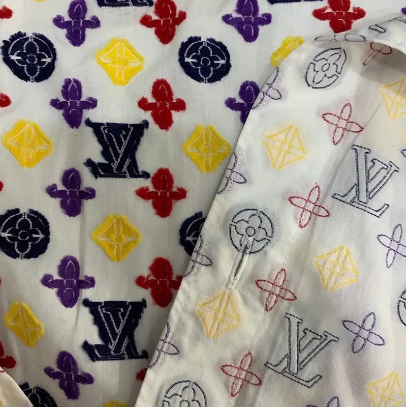 Louis Vuitton Louis Vuitton Men's Cotton Shirt with Logo 0089 Size US M / EU 48-50 / 2 - 4 Thumbnail