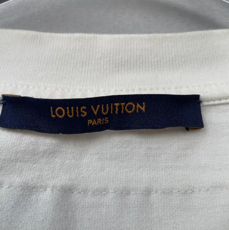 Louis Vuitton Louis Vuitton Beige Cotton Men's T-Shirt 0089 Size US S / EU 44-46 / 1 - 4 Thumbnail