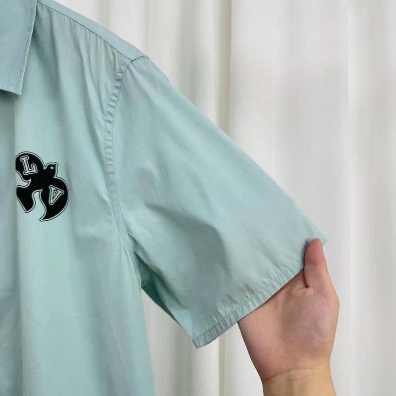 Louis Vuitton Louis Vuitton Summer Green Cotton Logo Short Sleeve Shirt 0089 Size US S / EU 44-46 / 1 - 4 Thumbnail