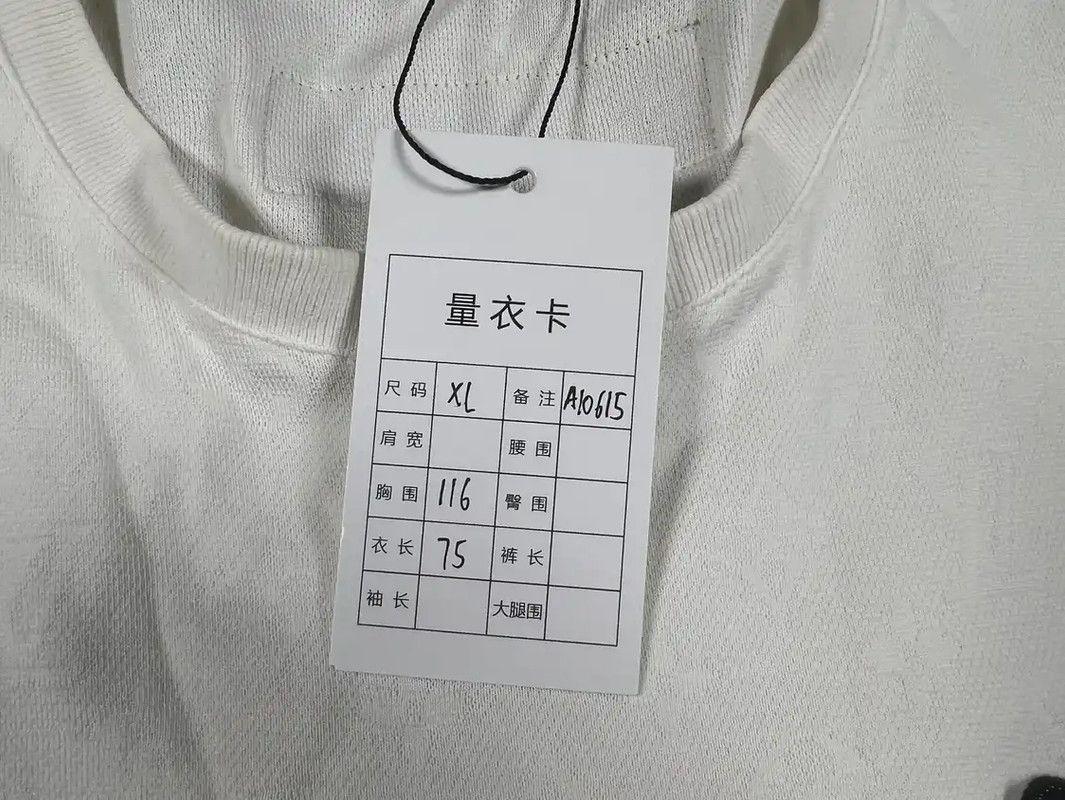 Louis Vuitton Louis Vuitton White XL Men's T-Shirt with Embroidery 0089 Size US XL / EU 56 / 4 - 7 Thumbnail