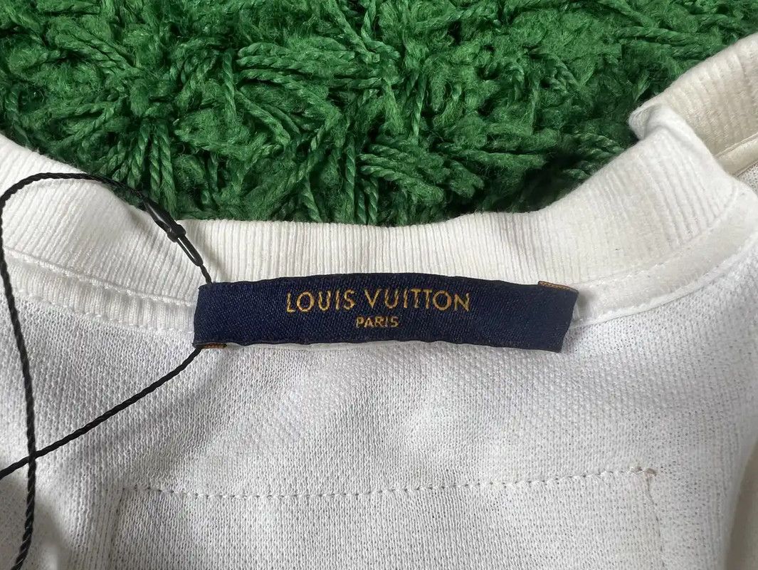 Louis Vuitton Louis Vuitton White XL Men's T-Shirt with Embroidery 0089 Size US XL / EU 56 / 4 - 5 Thumbnail