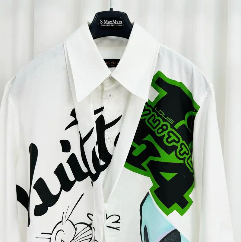 Louis Vuitton Louis Vuitton Graphic Print Long Sleeve Shirt 0089 Size US XL / EU 56 / 4 - 3 Thumbnail