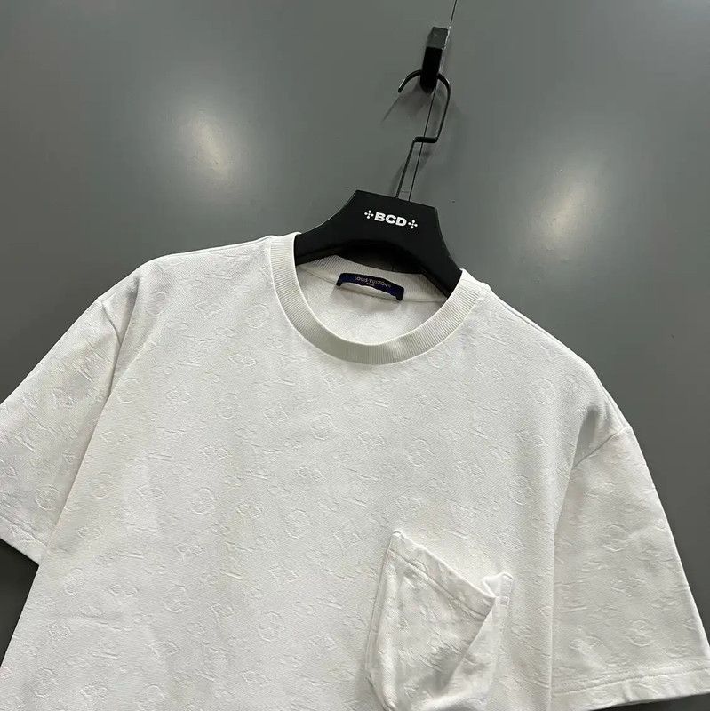 Louis Vuitton Louis Vuitton White Cotton Logo Short Sleeve T-Shirt 0089 Size US L / EU 52-54 / 3 - 2 Thumbnail