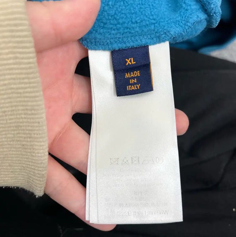 Louis Vuitton Louis Vuitton Blue Cotton Logo Hoodie for Men 0089 Size US XL / EU 56 / 4 - 5 Thumbnail