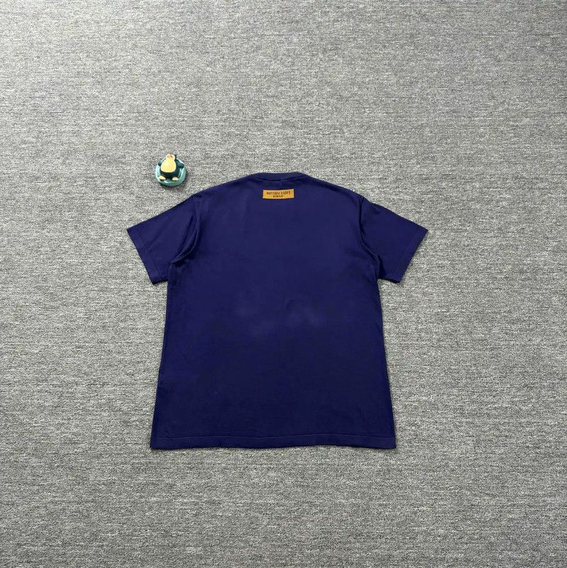 Louis Vuitton Louis Vuitton Blue Cotton Men's T-Shirt 0089 Size US M / EU 48-50 / 2 - 2 Thumbnail