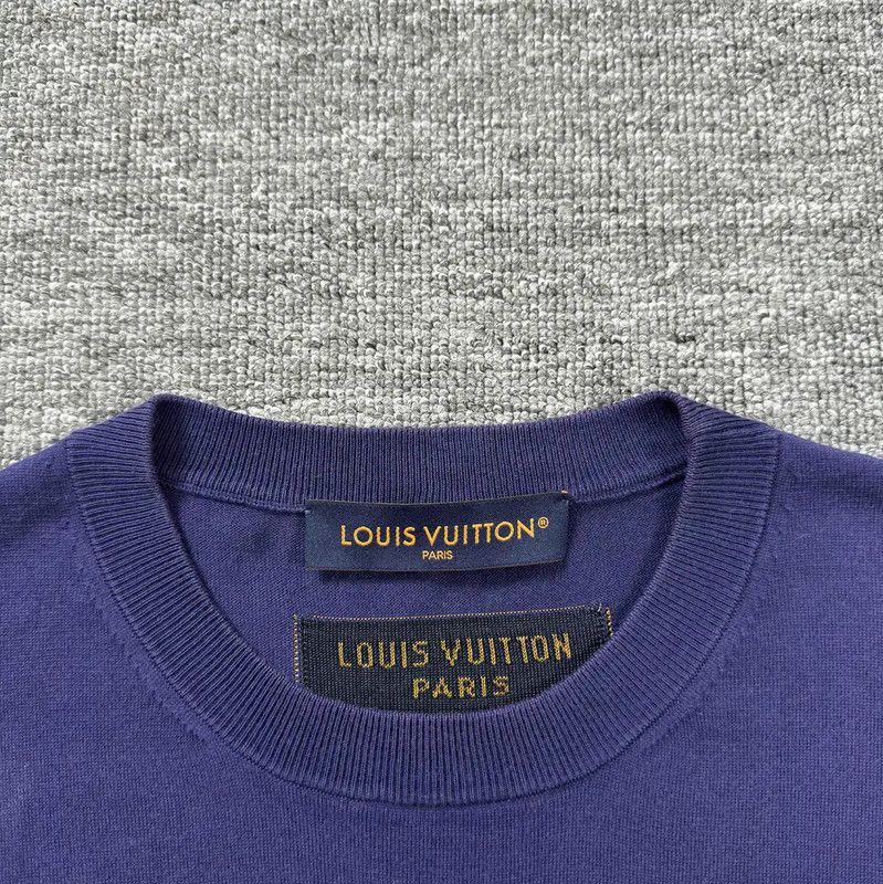 Louis Vuitton Louis Vuitton Blue Cotton Men's T-Shirt 0089 Size US M / EU 48-50 / 2 - 3 Thumbnail