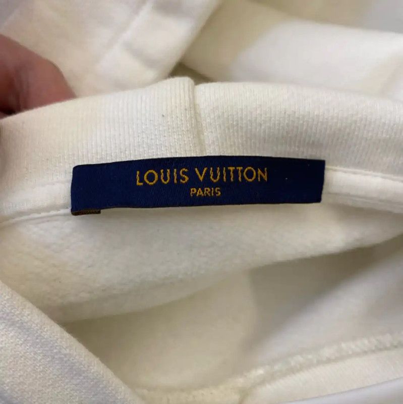Louis Vuitton Louis Vuitton White Cotton Men's Hoodie 0089 Size US L / EU 52-54 / 3 - 3 Thumbnail