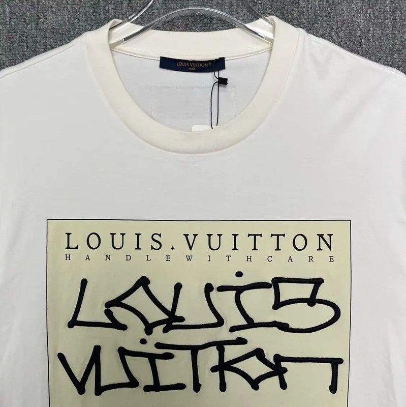 Louis Vuitton Louis Vuitton White Cotton Men's T-Shirt 0089 Size US L / EU 52-54 / 3 - 4 Thumbnail