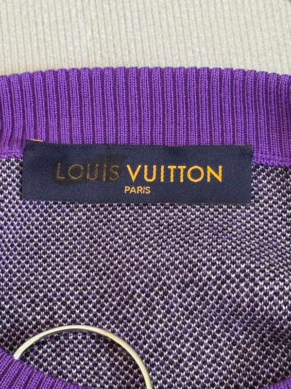 Louis Vuitton Louis Vuitton Purple Men's Knit Sweater 0089 Size US XL / EU 56 / 4 - 3 Thumbnail