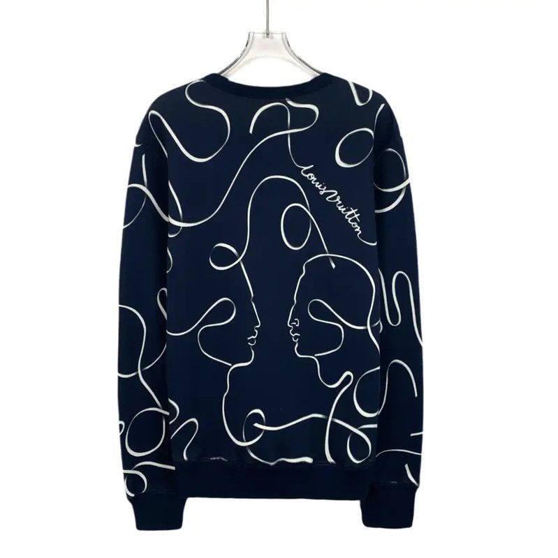 Louis Vuitton Louis Vuitton Navy Blue Men's Sweatshirt 0089 Size US M / EU 48-50 / 2 - 2 Thumbnail