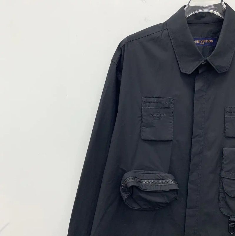 Louis Vuitton Louis Vuitton Black Cotton Men's Shirt 0089 Size US M / EU 48-50 / 2 - 3 Thumbnail