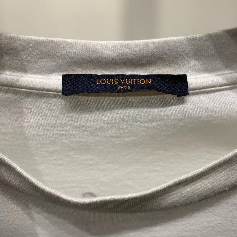 Louis Vuitton Louis Vuitton Men's XL White Cotton T-Shirt 0089 Size US XL / EU 56 / 4 - 3 Thumbnail