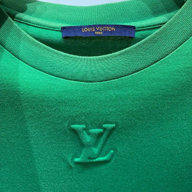 Louis Vuitton Louis Vuitton Men's Green Cotton T-Shirt 0089 Size US XL / EU 56 / 4 - 3 Thumbnail