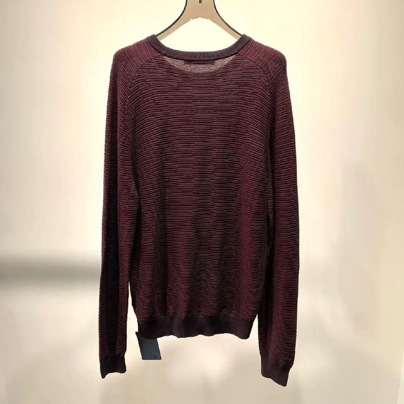 Louis Vuitton Louis Vuitton Burgundy Cotton Knit Sweater 0089 Size US L / EU 52-54 / 3 - 2 Thumbnail