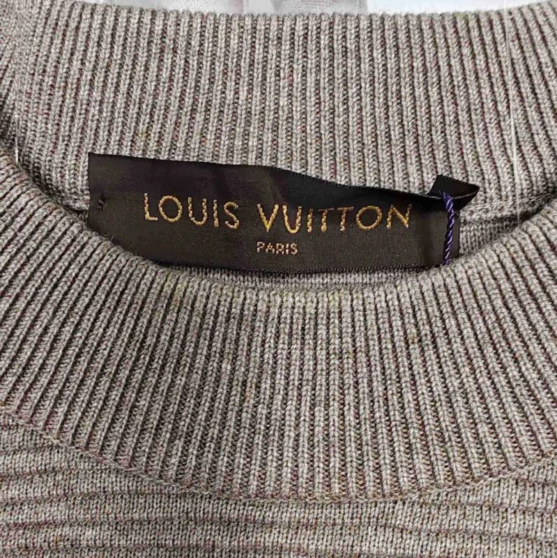 Louis Vuitton Louis Vuitton Men's Gray Knit Sweater 0089 Size US M / EU 48-50 / 2 - 3 Thumbnail