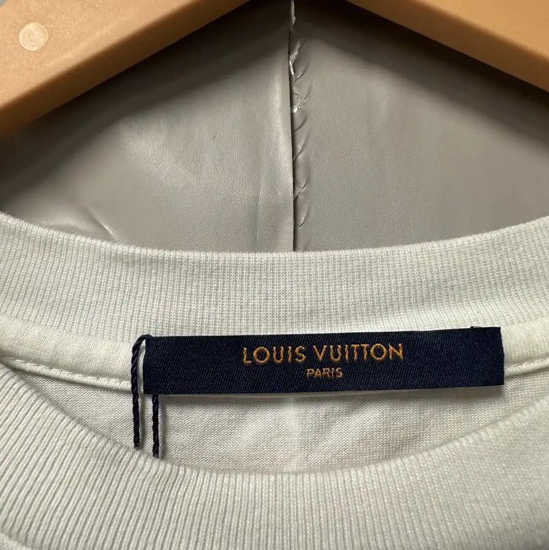 Louis Vuitton Louis Vuitton White XL Men's T-Shirt 0089 Size US XL / EU 56 / 4 - 3 Thumbnail