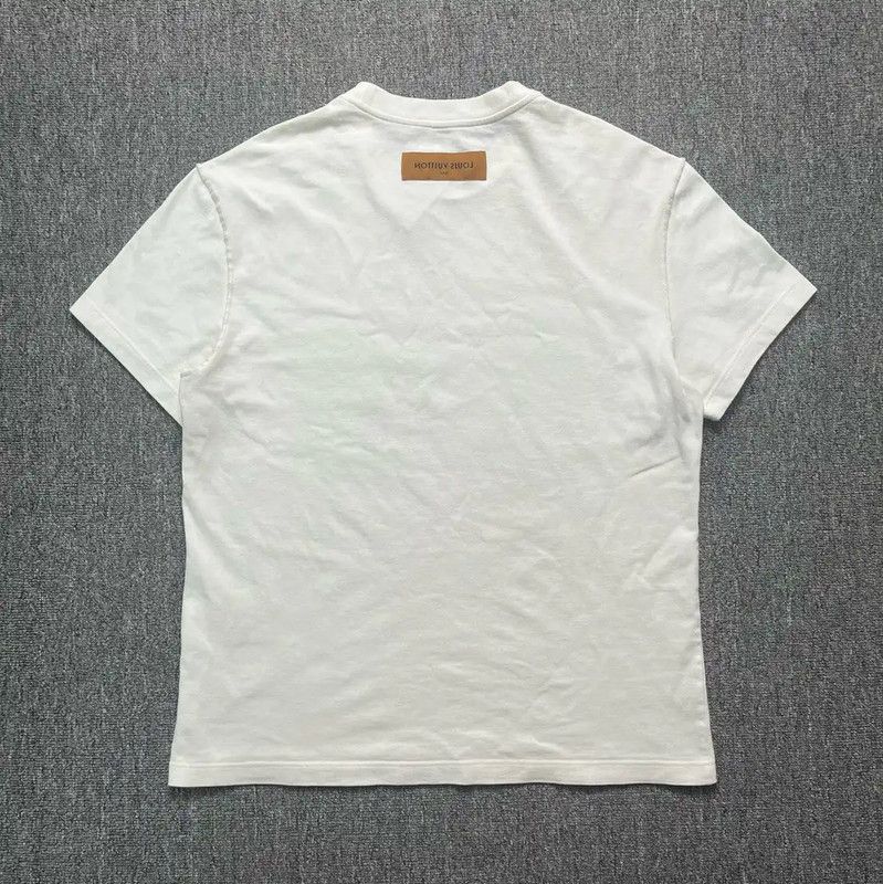 Louis Vuitton Louis Vuitton Men's Cotton T-Shirt in White 0089 Size US M / EU 48-50 / 2 - 2 Thumbnail