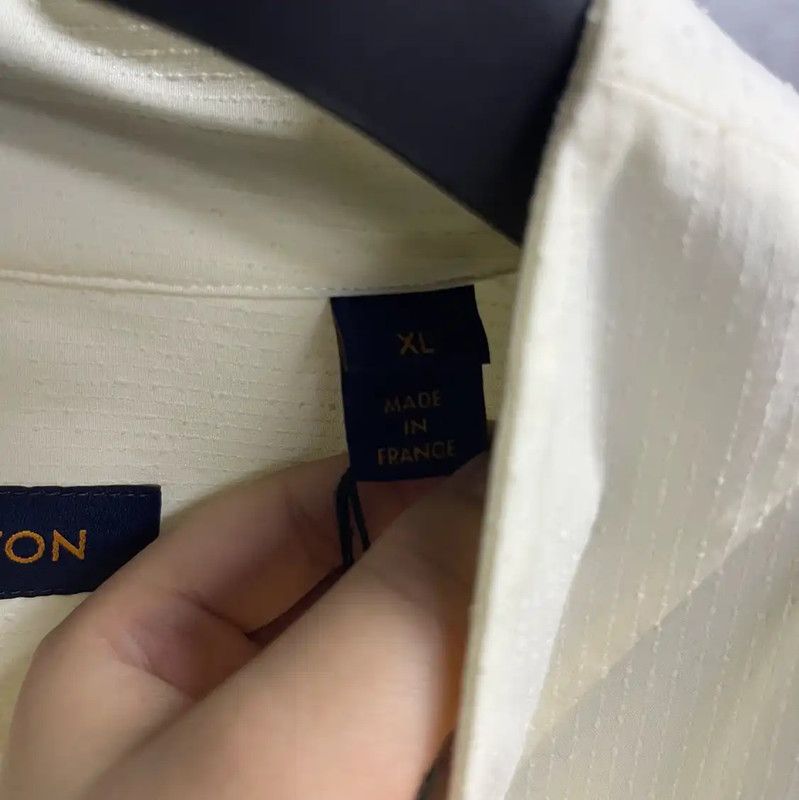 Louis Vuitton Louis Vuitton White Cotton Men's Shirt XL 0089 Size US XL / EU 56 / 4 - 4 Thumbnail