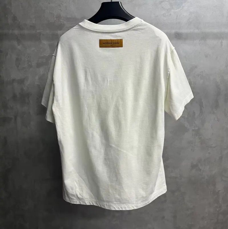 Louis Vuitton Louis Vuitton XXL White Cotton Men's T-Shirt 0089 Size US XXL / EU 58 / 5 - 2 Thumbnail