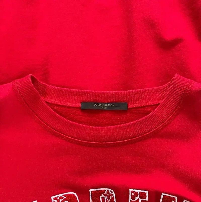 Louis Vuitton Louis Vuitton Red Long Sleeve Sweatshirt for Men 0089 Size US L / EU 52-54 / 3 - 4 Thumbnail