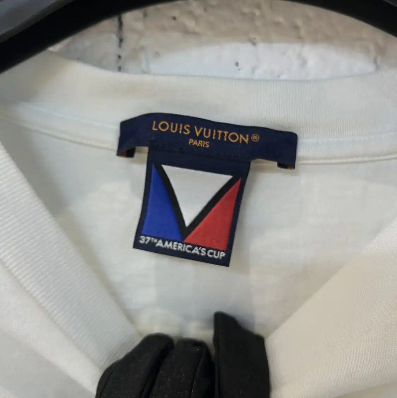 Louis Vuitton Louis Vuitton White Cotton Men's T-Shirt XXL 0089 Size US XXL / EU 58 / 5 - 4 Thumbnail