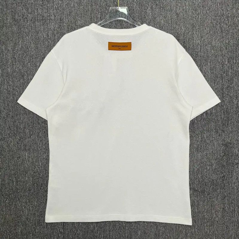 Louis Vuitton Louis Vuitton Men's White Cotton T-Shirt 0089 Size US XL / EU 56 / 4 - 2 Thumbnail