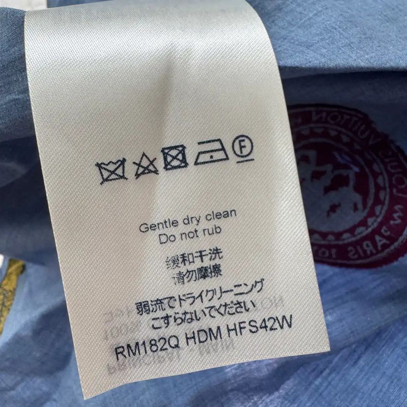 Louis Vuitton Louis Vuitton Blue Cotton Men's Shirts 0089 Size US L / EU 52-54 / 3 - 5 Thumbnail