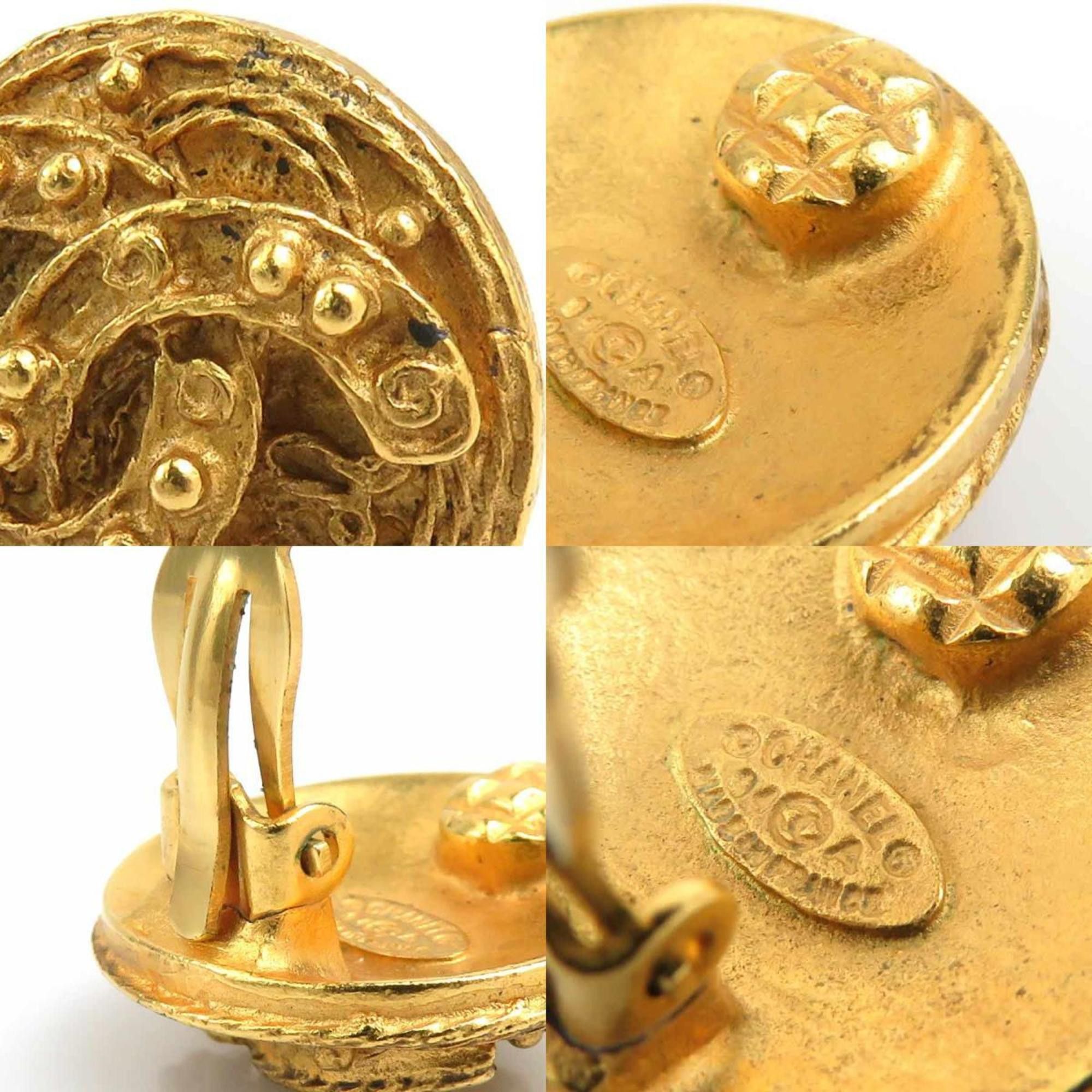 Chanel CHANEL Coco Mark Metal Gold Earrings for Women e60842g Size ONE SIZE - 5 Thumbnail