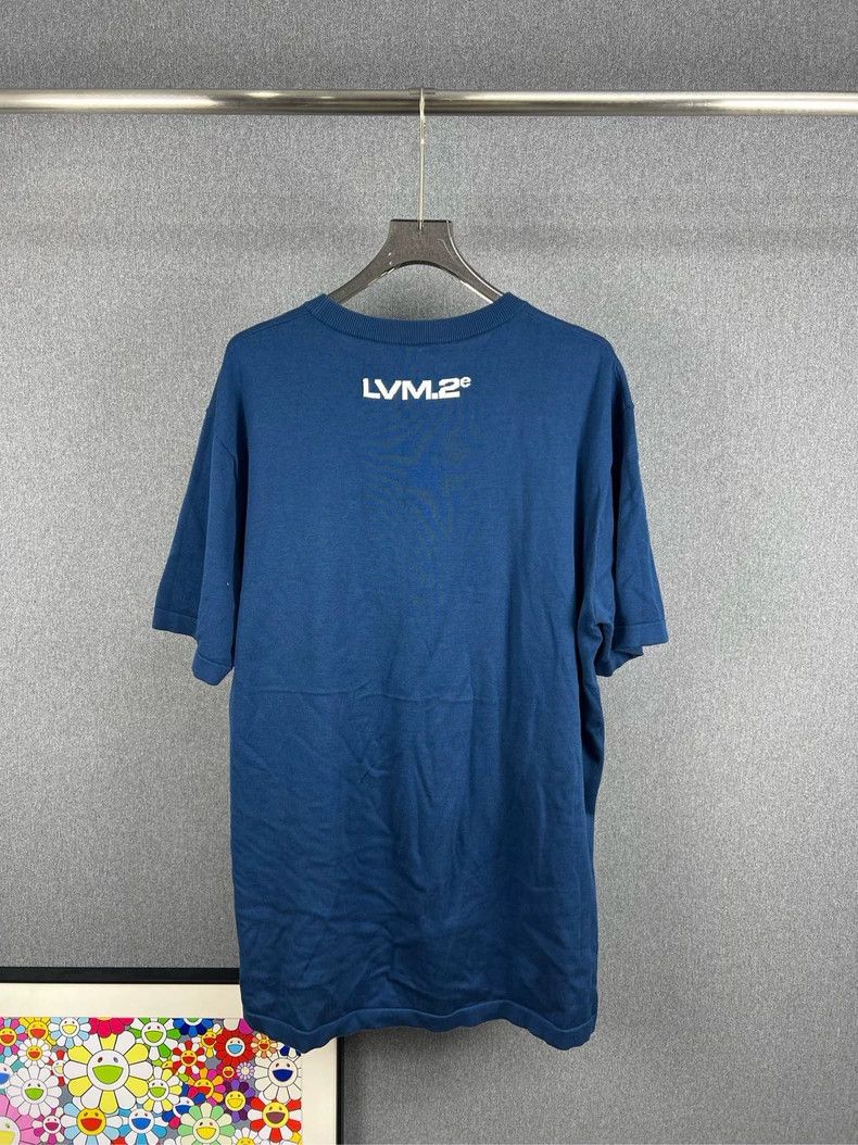Louis Vuitton Louis Vuitton Blue Logo Knit Short Sleeve - dmc Size US L / EU 52-54 / 3 - 2 Thumbnail