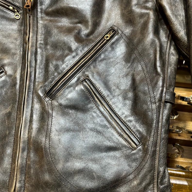 RRL Ralph Lauren RRL Leather Biker Jacket - dmc Size US S / EU 44-46 / 1 - 8 Thumbnail