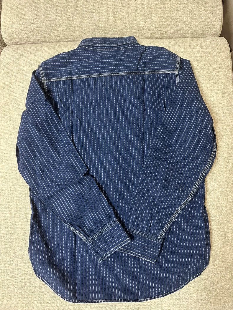 Freewheelers Freewheelers Denim Striped Shirt - dmc Size US S / EU 44-46 / 1 - 2 Thumbnail