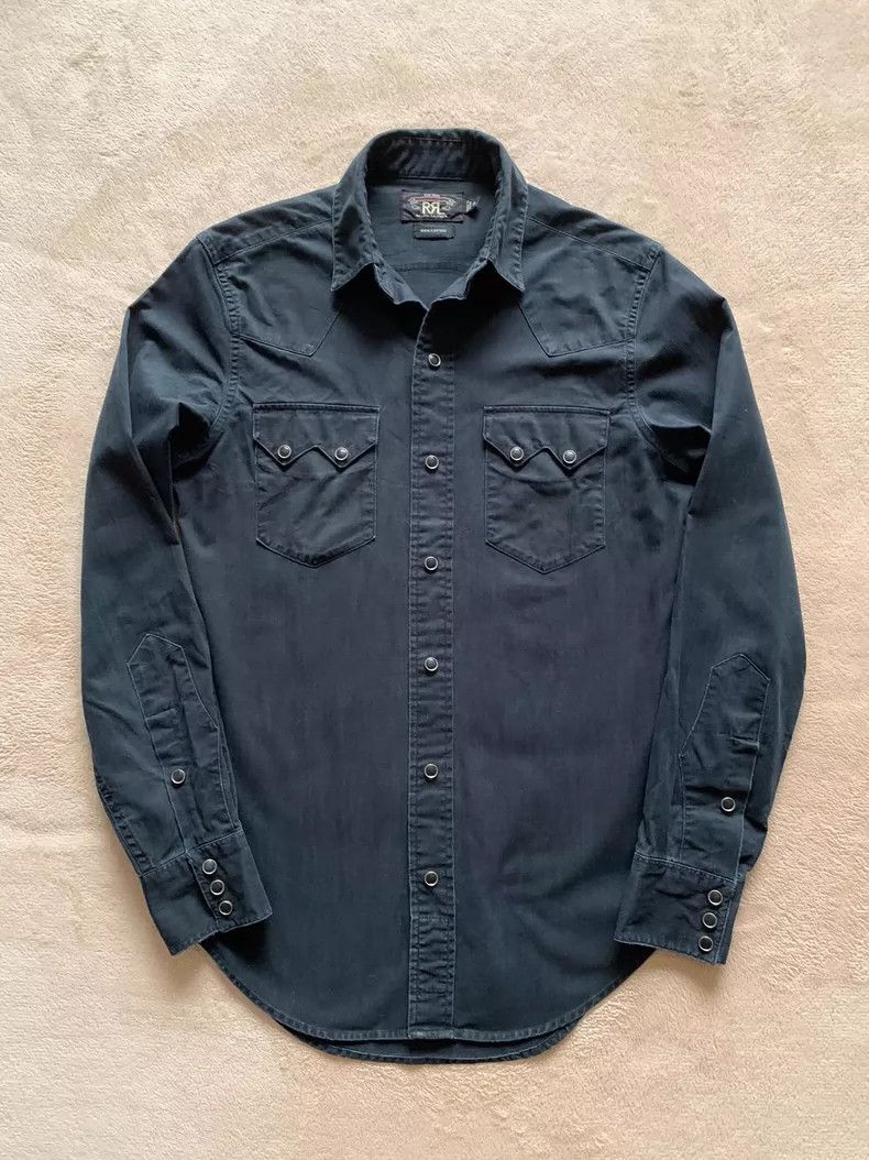 RRL Ralph Lauren RRL Indigo Western Denim Shirt - dmc Size US XS / EU 42 / 0 - 2 Thumbnail