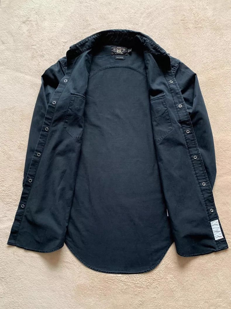 RRL Ralph Lauren RRL Indigo Western Denim Shirt - dmc Size US XS / EU 42 / 0 - 6 Thumbnail