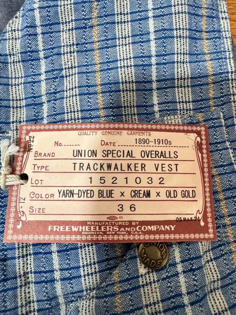 Freewheelers Freewheelers Trackwalker Cotton Linen Vest - dmc Size US S / EU 44-46 / 1 - 2 Thumbnail