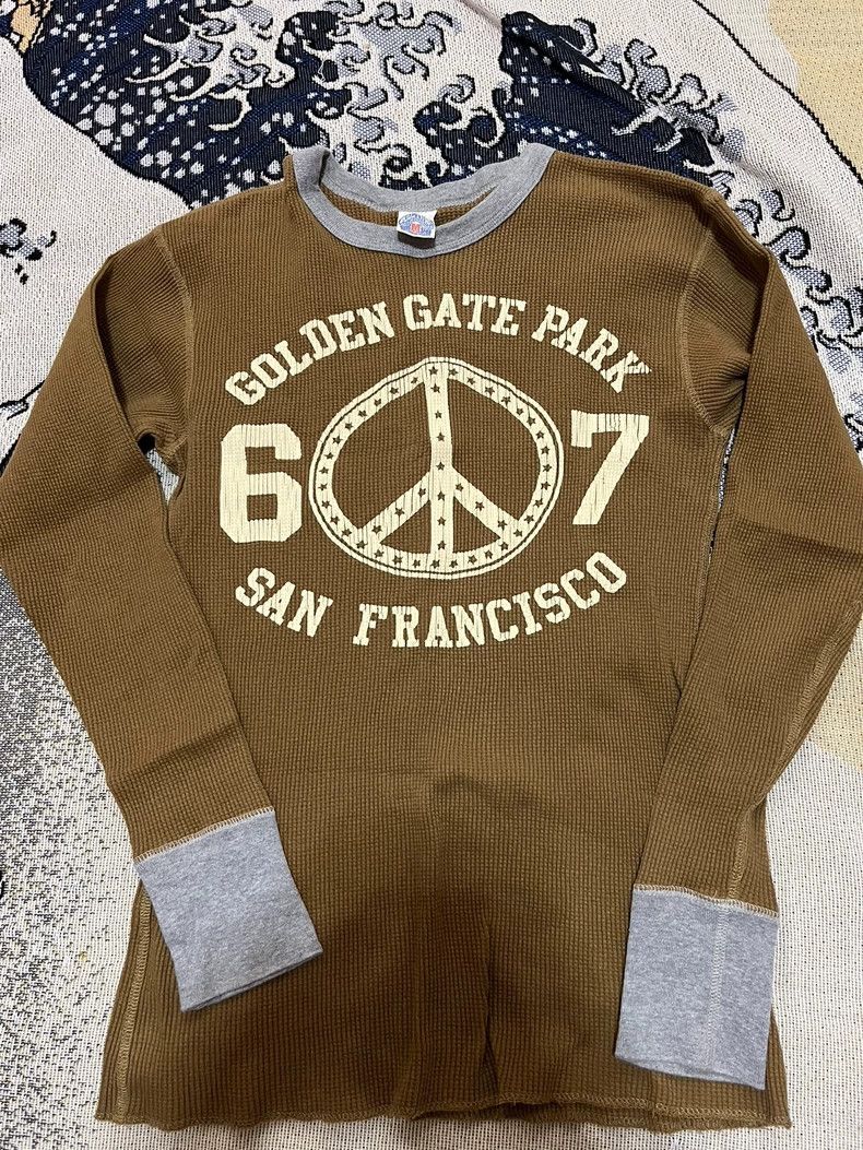 Freewheelers Freewheelers Waffle Peace Print Sweater - dmc Size US L / EU 52-54 / 3 - 4 Thumbnail